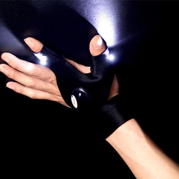 Fingerless Outdoor LED Flashlight Glove GEEKYGET