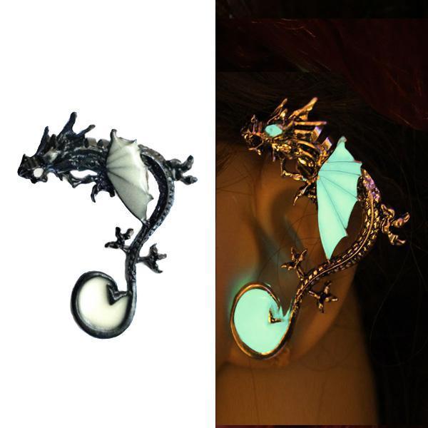 Glow In Dark Dragon Ear Cuffs GEEKYGET