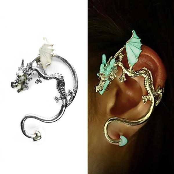 Glow In Dark Dragon Ear Cuffs GEEKYGET