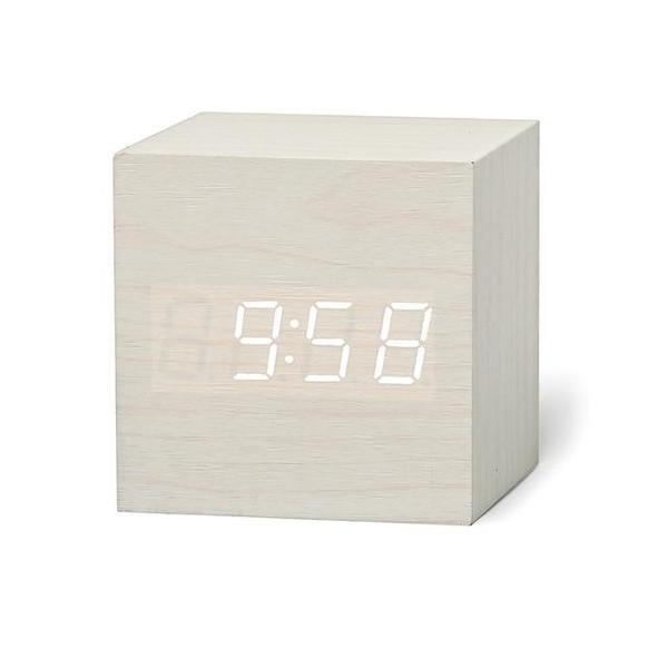 LED Wooden Cube Alarm Clock GEEKYGET