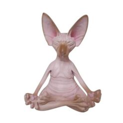 Zen Yoga Pose Meditation Cat Figurine (Various Designs)-Decoration-Pink Sphynx-GeekyGet