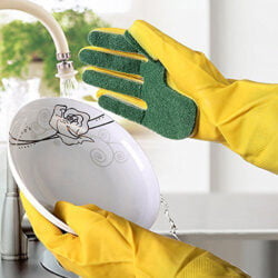 Scrub Sponge Cleaning Gloves