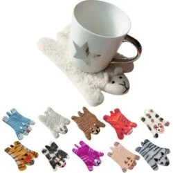 Squashed Cartoon Animal Felt Coasters