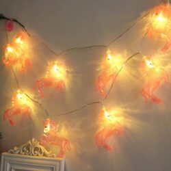 Alternative view of Pink Unicorn LED Fairy String Lights