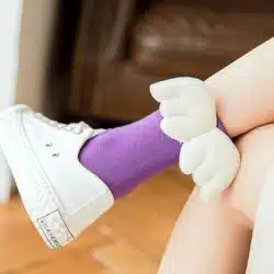 3D Angel Wings Crew Socks - Image 4