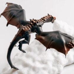 Alternative view of 3D Dragon Breathing Fire Lamp