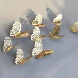 3D Metallic Butterfly Wall Stickers