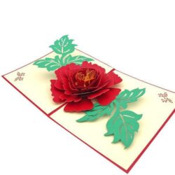 Alternative view of 3D Pop Up Peony Greeting Card