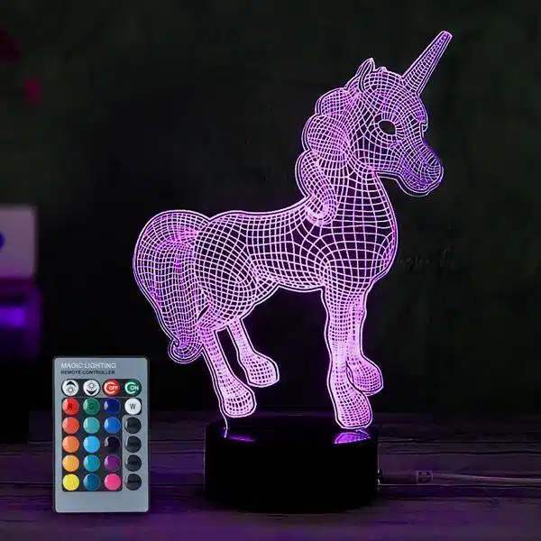 3D Unicorn Color Change Lamp