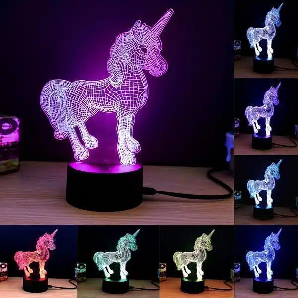 3D Unicorn Color Change Lamp - Image 2