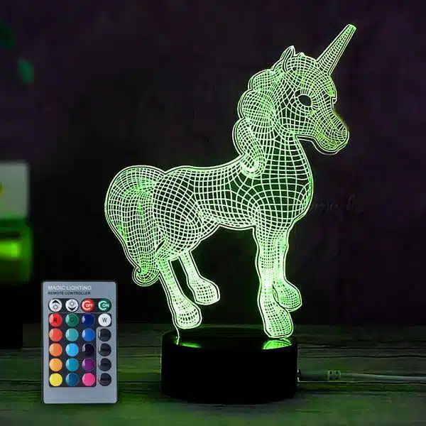 3D Unicorn Color Change Lamp - Image 3