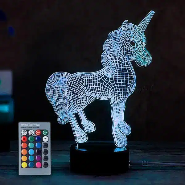 3D Unicorn Color Change Lamp - Image 4