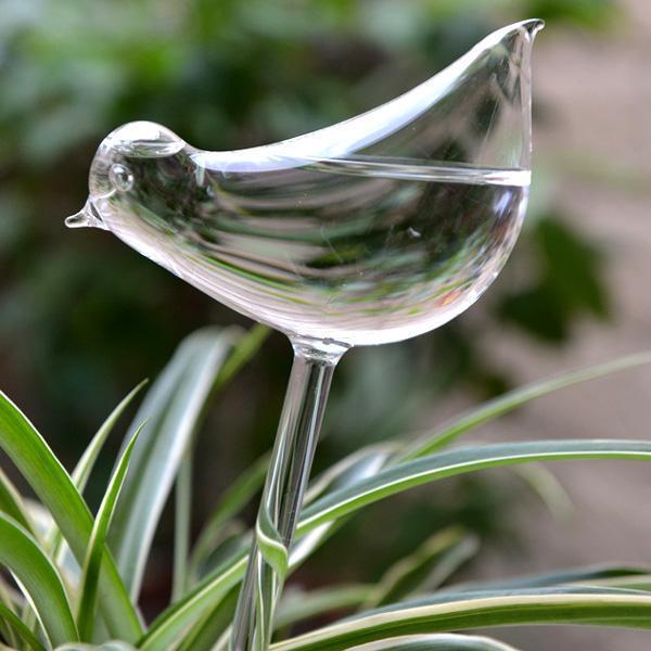 Zyyini Self-Watering Bird Globe Handgefertigte Automatische Bewässerungsgeräte Aus Klarglas 