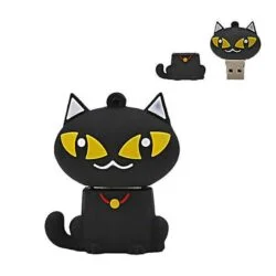 Alternative view of Black Kitty USB Drive