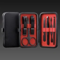 Black Manicure Pedicure Grooming Travel Set