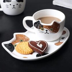 Alternative view of Cat Mug With Serving Tray And Spoon Set