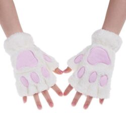Alternative view of Cat Paw Fingerless Mitten Gloves
