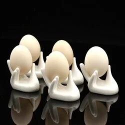 Alternative view of Ceramic Hand Shaped Air Plant Egg Jewelry Holder