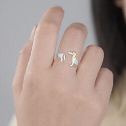 Alternative view of Dachshund Dog 925 Silver Adjustable Ring