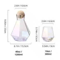 Diamond Iridescent Jug and Drinking Glasses Set - Image 12
