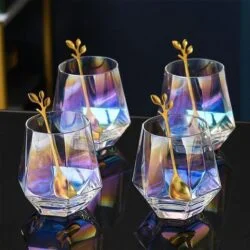 Alternative view of Diamond Iridescent Jug and Drinking Glasses Set