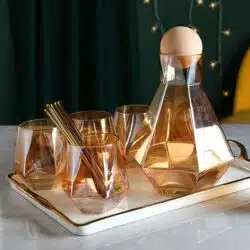 Diamond Iridescent Jug and Drinking Glasses Set - Image 3