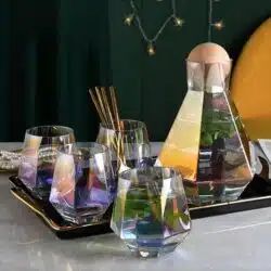 Diamond Iridescent Jug and Drinking Glasses Set - Image 4