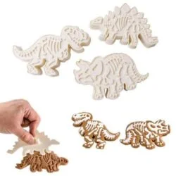 Dinosaur Fossil Cookie Cutters and Skeleton Stampers