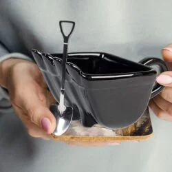 Alternative view of Excavator Bucket Mug With Shovel Spoon