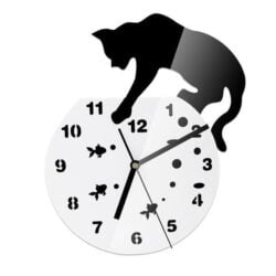 Alternative view of Fishbowl Cat Clock
