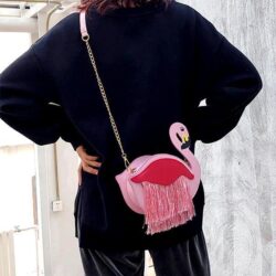 Alternative view of Flamingo Tassel Crossbody Bag