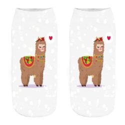 Alternative view of Funny Inspirational Quote Llama Alpaca Ankle Socks