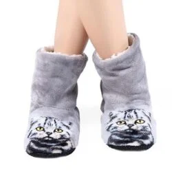 Furry Cat Indoor Booties