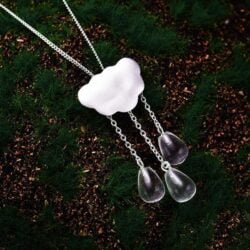 Gemstone Raindrop Cloud Necklace