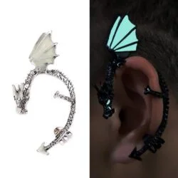 Alternative view of Glow In Dark Dragon Ear Cuffs