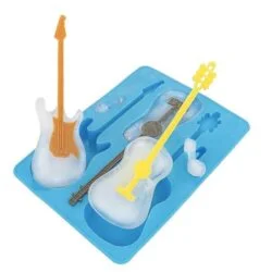 Alternative view of Guitar Silicone Ice Mold with Stirrers