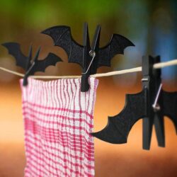 Halloween Black Bat Pegs