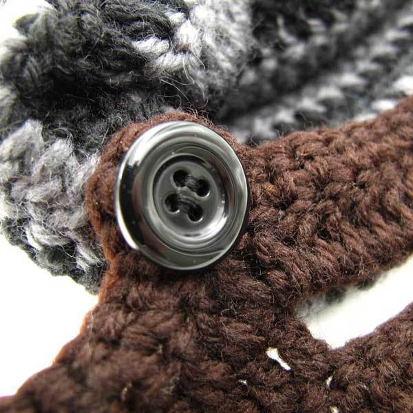 thumbnail image 2 of Beard Head Lumberjack Plaid Beanie - Handmade Knit Hat With Removable Beard 2 of 10