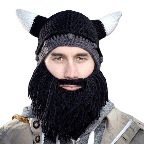 thumbnail image 2 of Beard Head Lumberjack Plaid Beanie - Handmade Knit Hat With Removable Beard 2 of 10