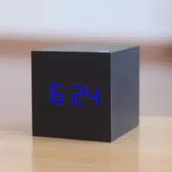 LED Wooden Cube Alarm Clock - Image 7