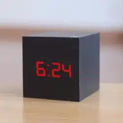 LED Wooden Cube Alarm Clock - Image 11