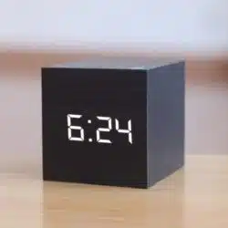 LED Wooden Cube Alarm Clock - Image 10