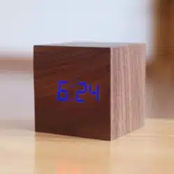 LED Wooden Cube Alarm Clock - Image 8