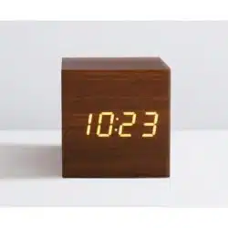LED Wooden Cube Alarm Clock - Image 14