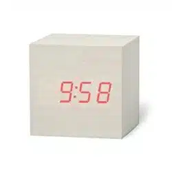 LED Wooden Cube Alarm Clock - Image 3