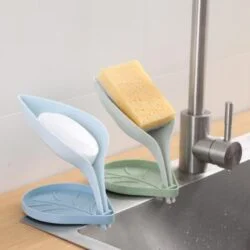 Alternative view of Leaf Shaped Self-Draining Sponge And Soap Dish