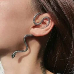 Medusa Hanging Snake Earring