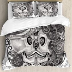 Alternative view of Mr and Mrs Skull Bedding Set