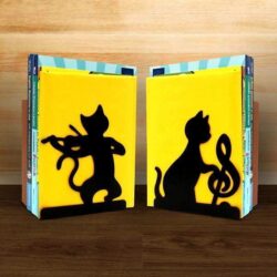 Alternative view of Musical Cat Metal Bookends