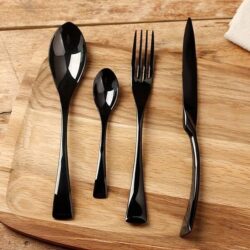 Alternative view of Onyx Jet Black Silverware Set